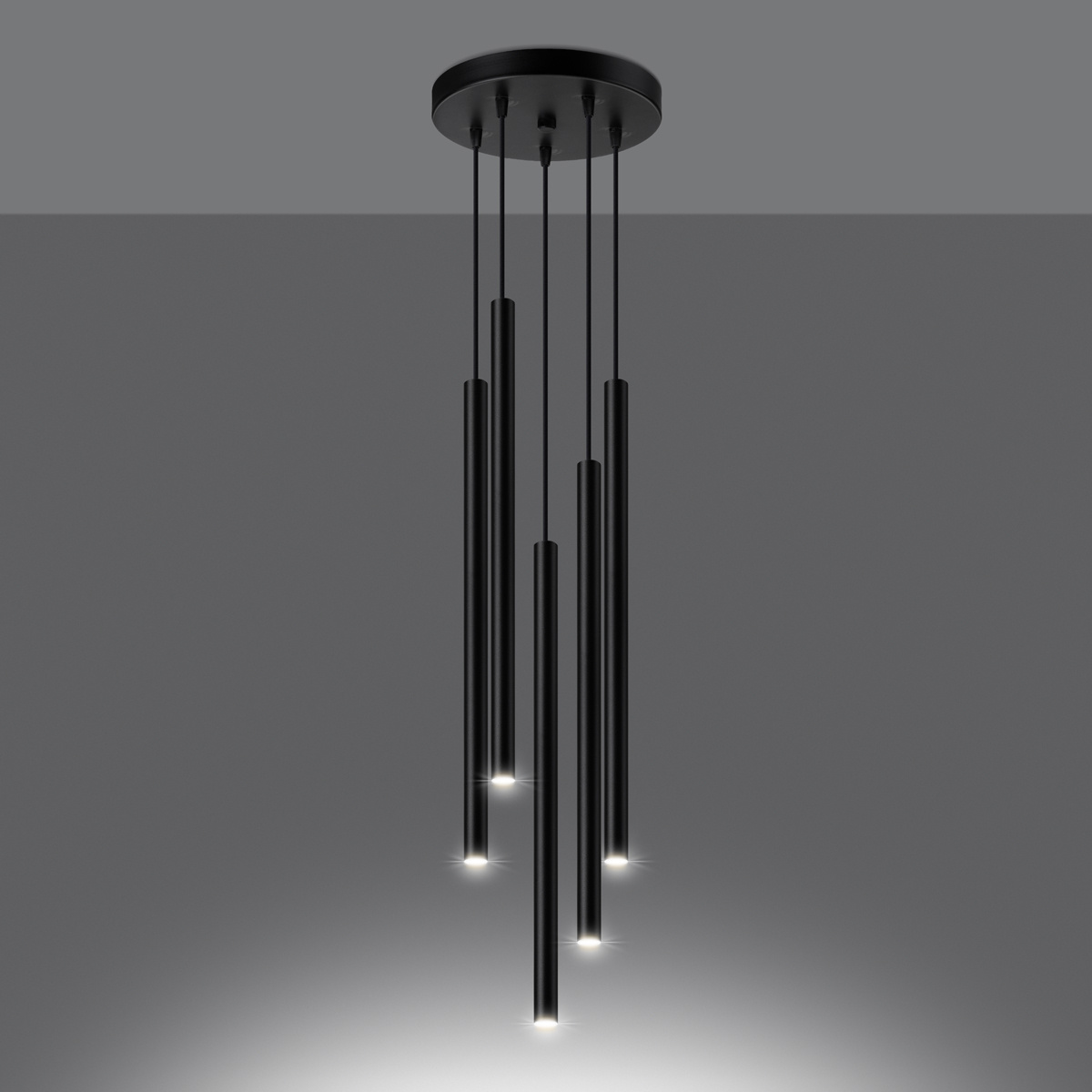 Hanglamp PASTELO 5P zwart