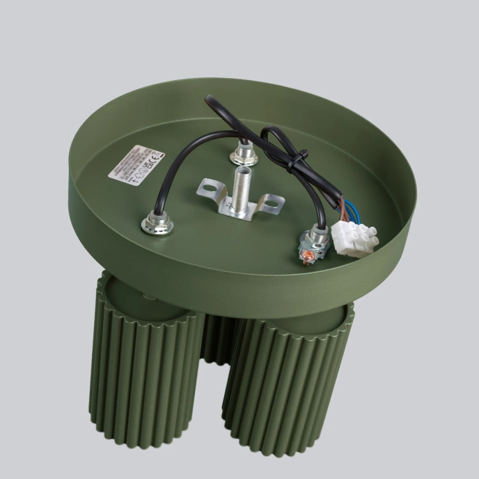 Plafondlamp KARBON 3P olijfgroen