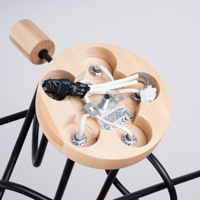 Kroonluchter EMBER 5 zwart