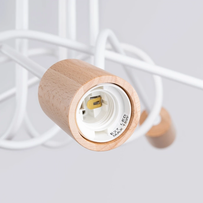 Kroonluchter EMBER 5 wit