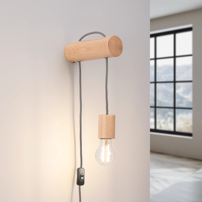 Wandlamp NIMBI E27 met schakelaar