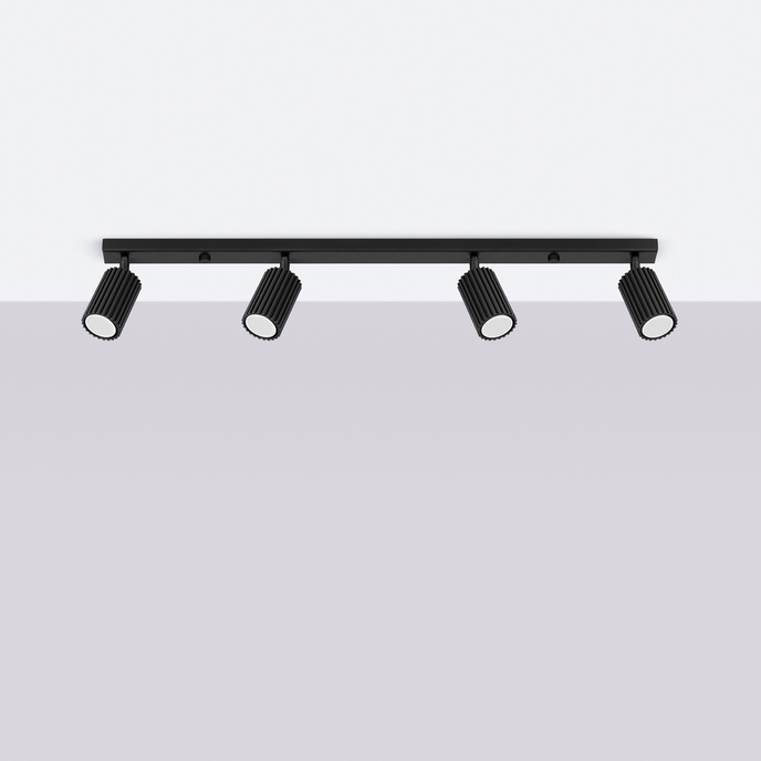 Plafondlamp KARBON 4L zwart
