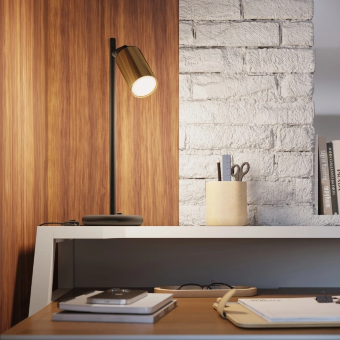 Plafondlamp WINX 4 zwart/goud