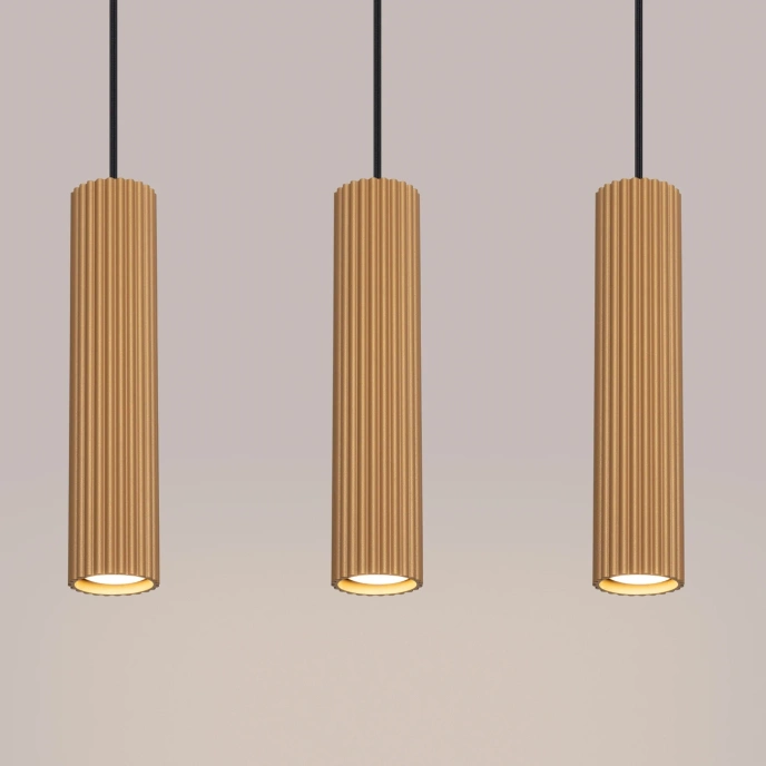 Hanglamp KARBON 3L goud
