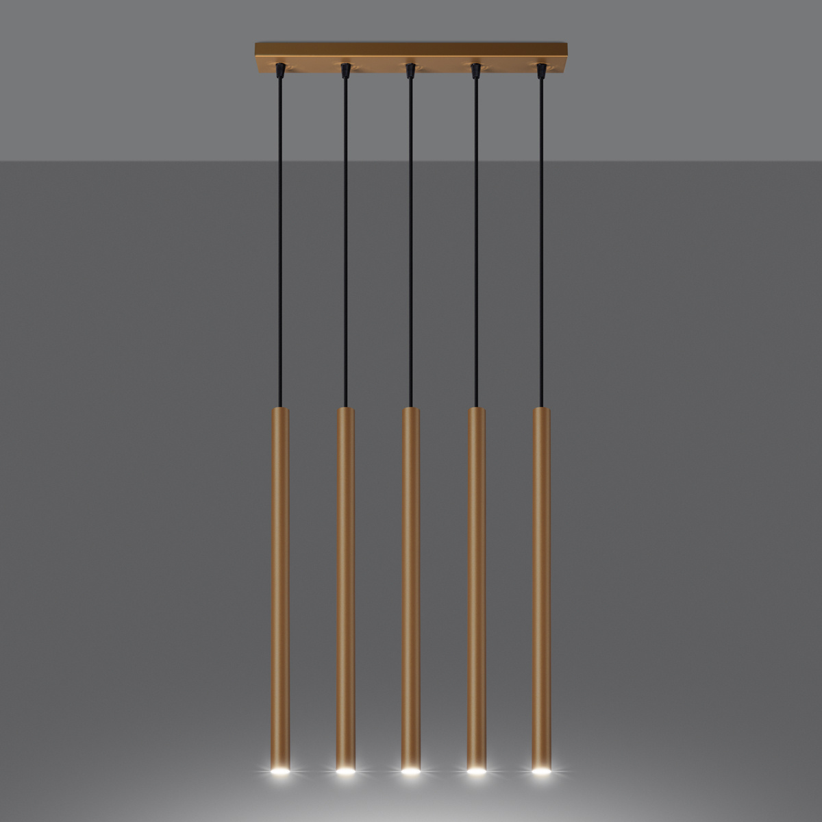 Hanglamp PASTELO 5L goud