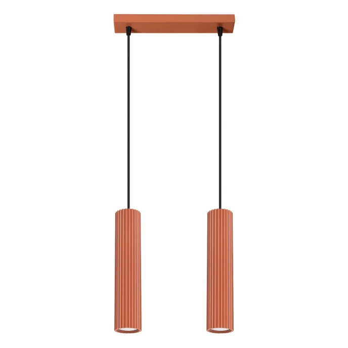 Hanglamp KARBON 2 rood oker