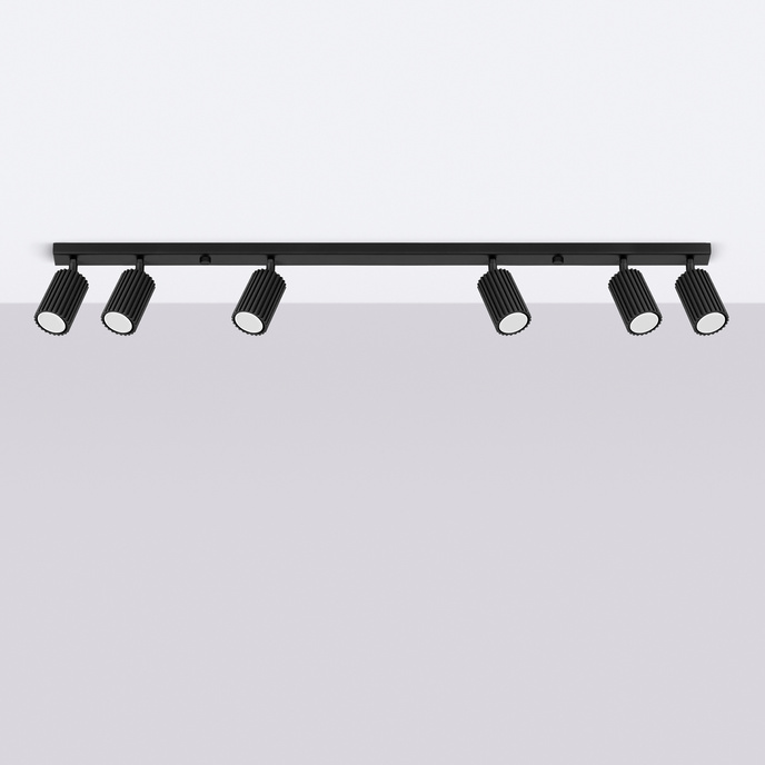 Plafondlamp KARBON 6L zwart