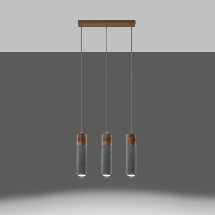 Hanglamp ZANE 3 grijs