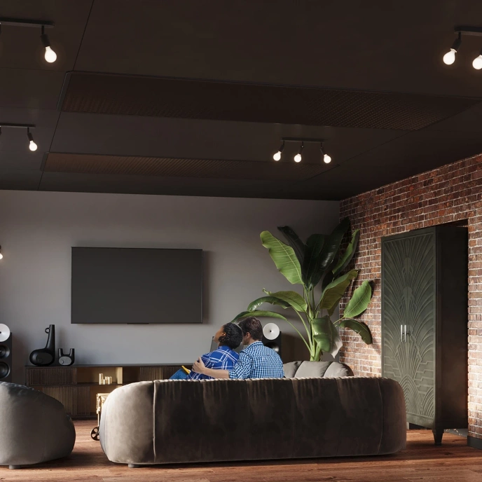 Plafondlamp FORNES 3 zwart