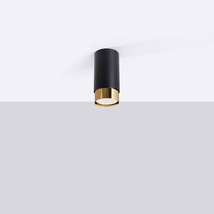 Plafondlamp NERO 12,5 zwart/goud