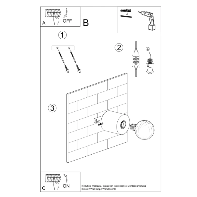 Wandlamp SALGADO naturel hout