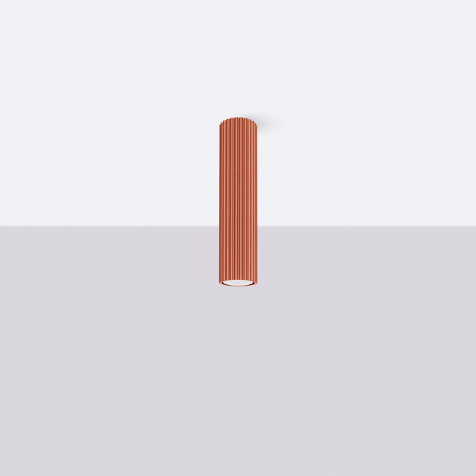 Plafondlamp KARBON 30 rood oker