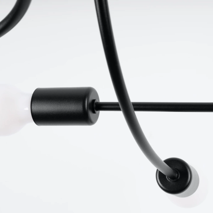 Kroonluchter LEVAR 6 zwart