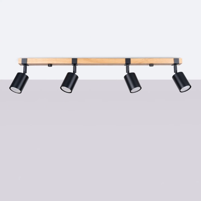 Plafondlamp FAGER 4L zwart