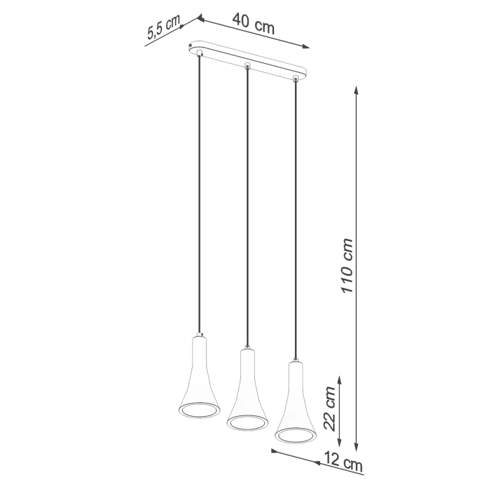Hanglamp REA 3L beton