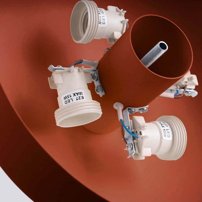 Plafondlamp OMIQ rood oker