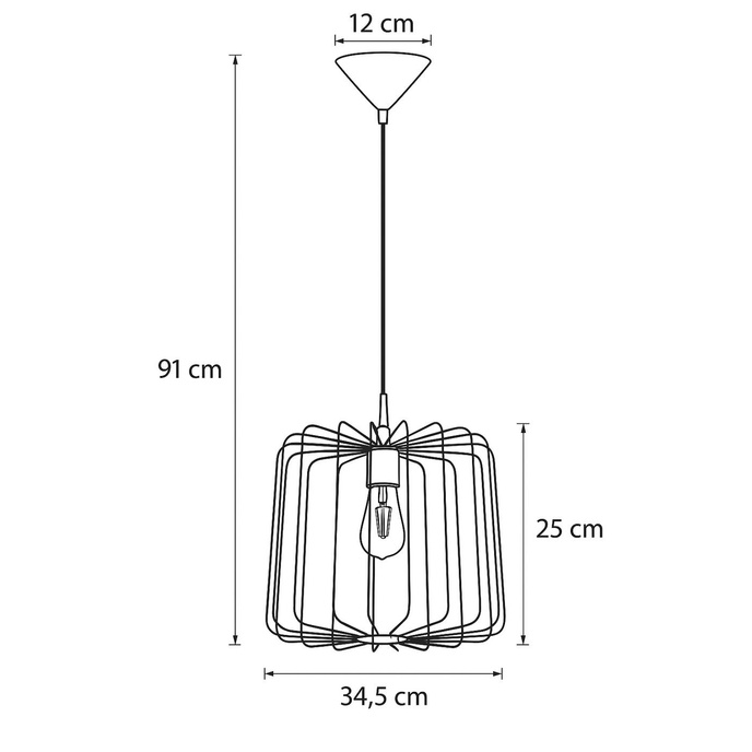 Hanglamp SKAAR zwart