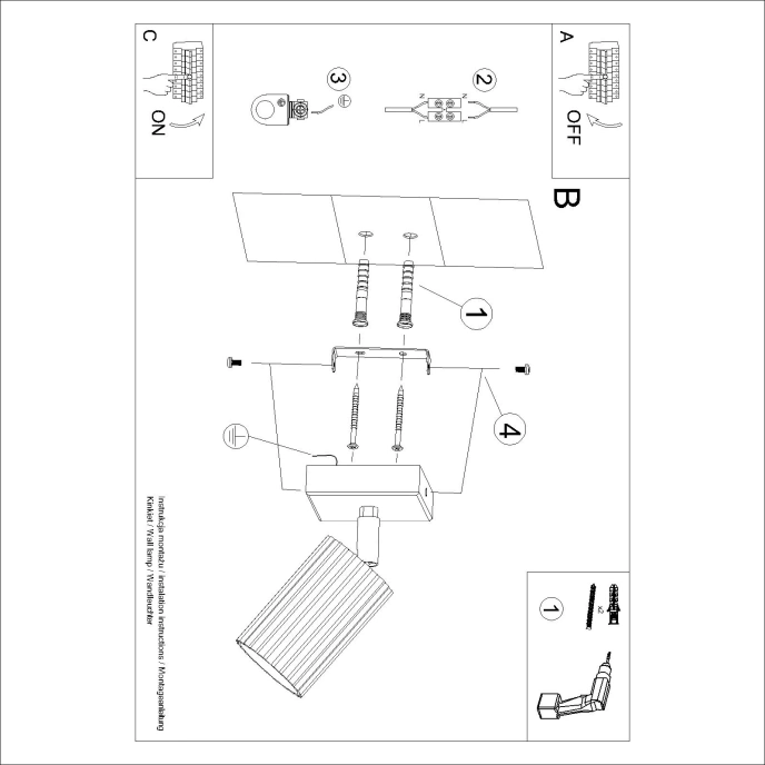 Wandlamp KARBON taupe