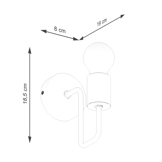 Wandlamp TIMBO zwart