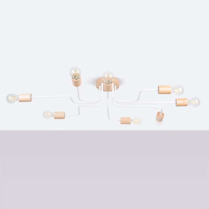 Kroonluchter TIMBO 8 wit