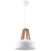 Hanglamp CASCO wit/natuurlijk hout