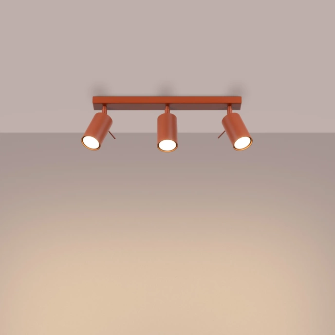 Plafondlamp RING 3L rood ochra