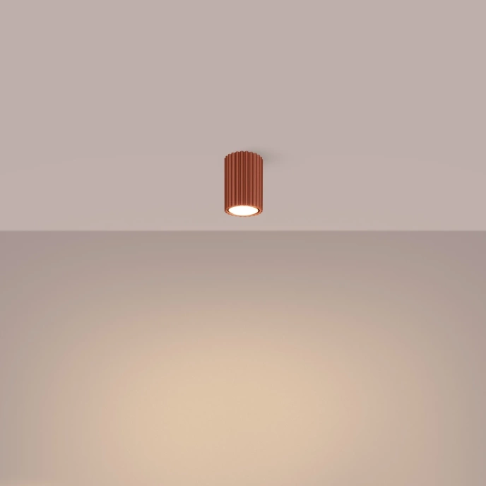 Plafondlamp KARBON 10 rood oker