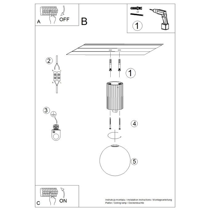 Plafondlamp HALO ultramarijn IP44