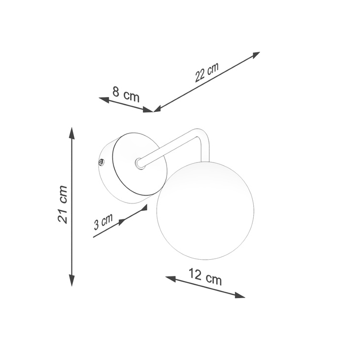 Wandlamp ASTRAL 1 wit
