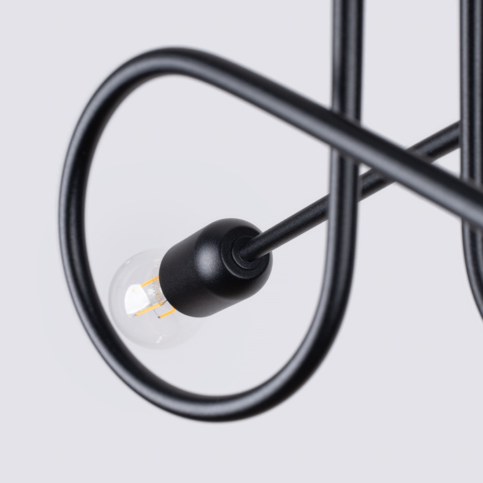 Kroonluchter LOOP 2 zwart