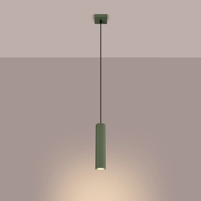 Hanglamp KARBON 1 olijfgroen