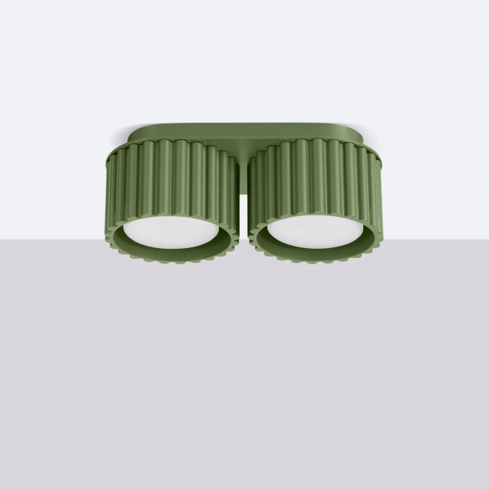 Plafondlamp AURA 2 olijfgroen Gx53