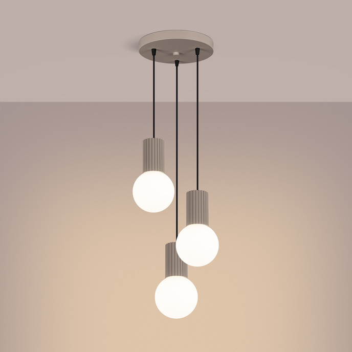 Hanglamp HALO 3P taupe