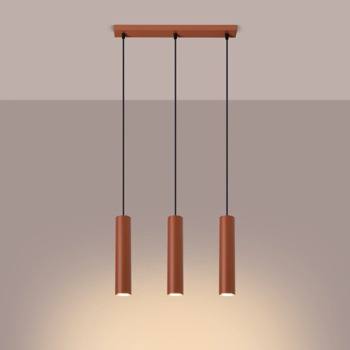 Hanglamp LAGOS 3L rood oker