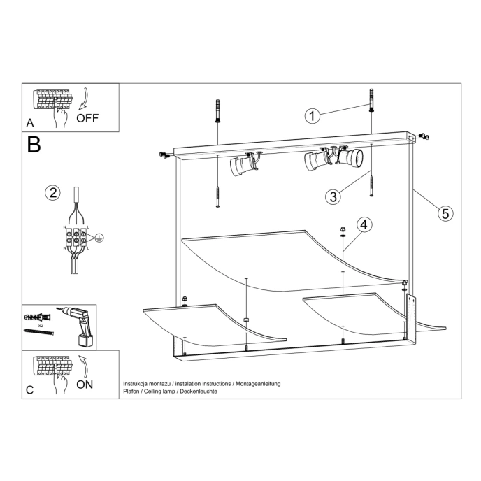 Plafondlamp CELIA wit