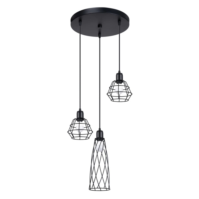 Hanglamp SUBA 3P zwart