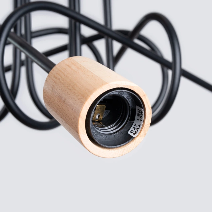 Kroonluchter EMBER 5 zwart