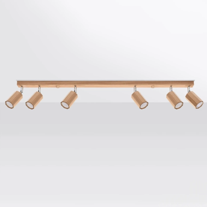 Plafondlamp ZEKE 6 eik