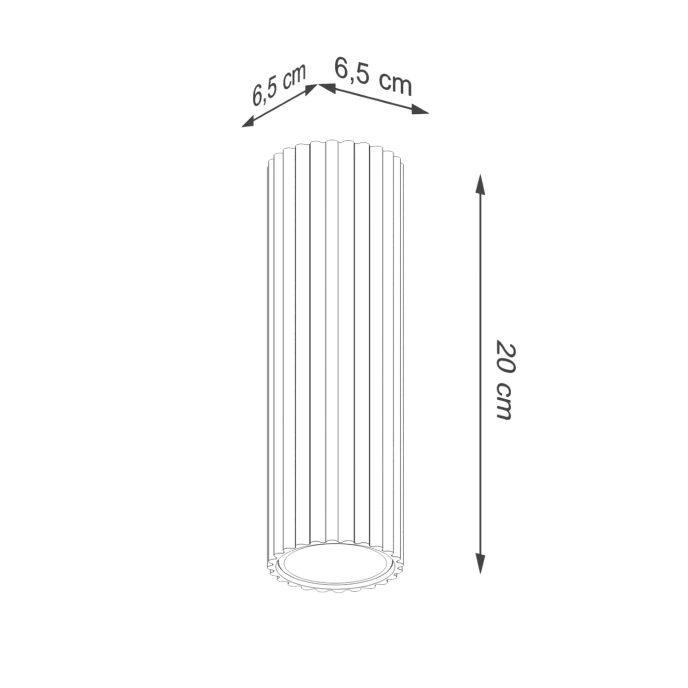 Plafondlamp KARBON 20 wit