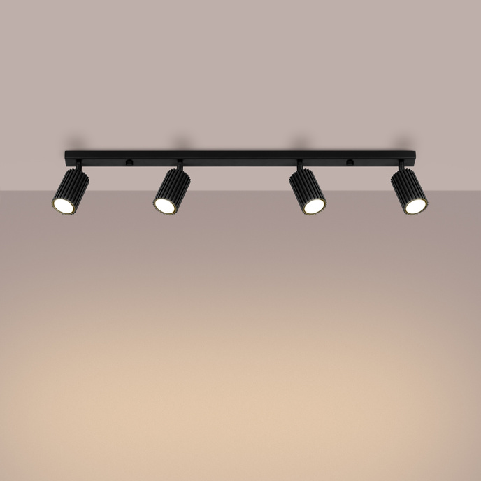 Plafondlamp KARBON 4L zwart