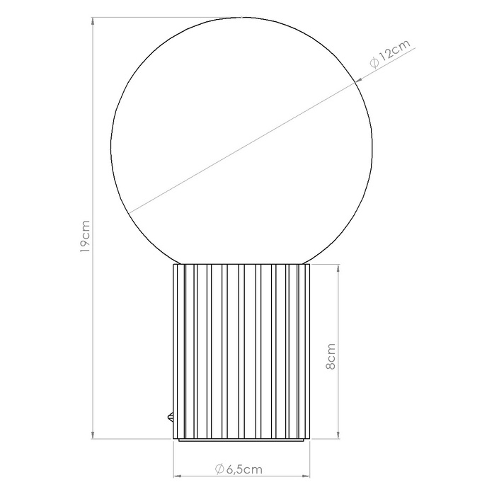 Tafellamp HALO beige