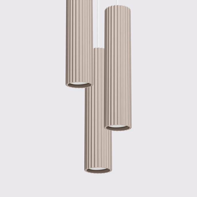 Hanglamp KARBON 3P taupe