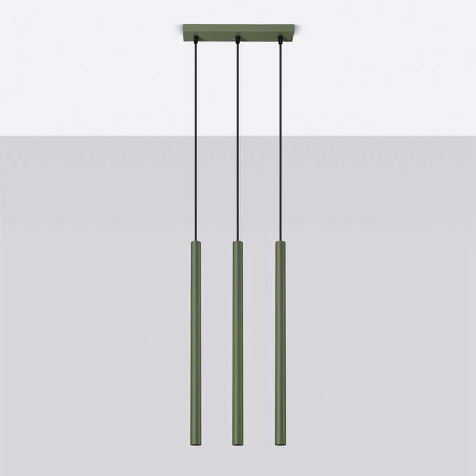 Hanglamp PASTELO 3P olijfgroen