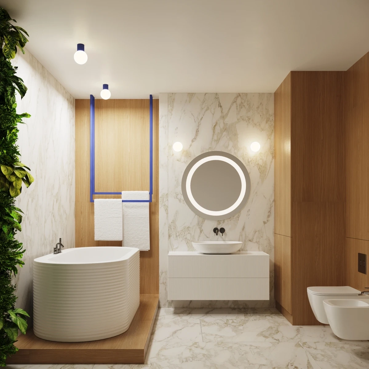 Wandlamp HALO ultramarijn IP44