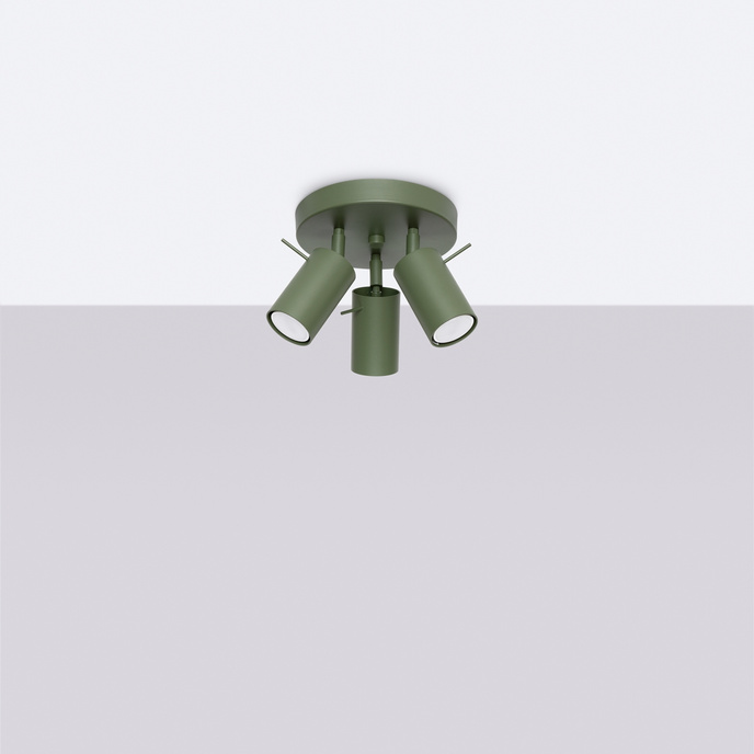 Plafondlamp RING 3P olijfgroen
