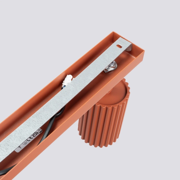 Plafondlamp KARBON 4L rood oker