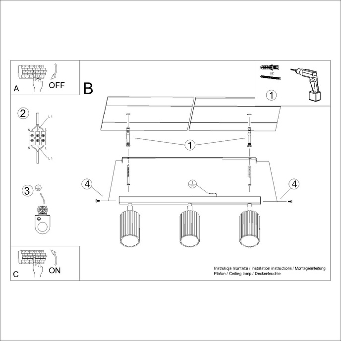 Wandlamp KARBON taupe met schakelaar