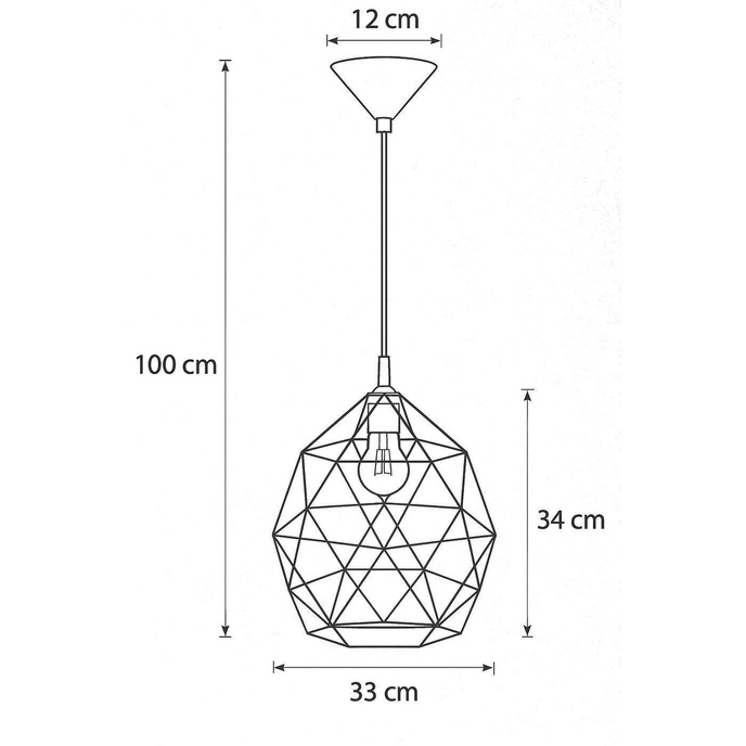 Hanglamp TRIOM 30 goud