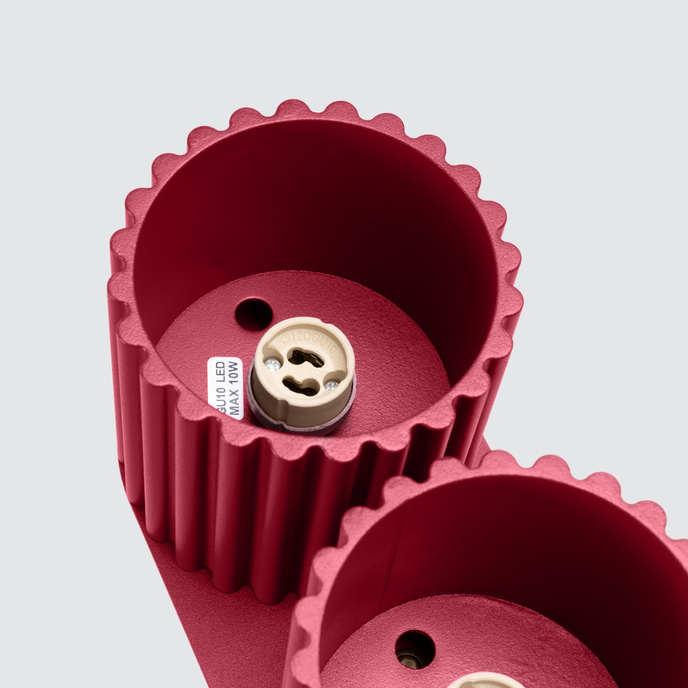 Plafondlamp AURA 2 bordeaux GU10