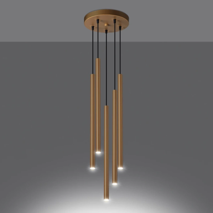 Hanglamp PASTELO 5P goud